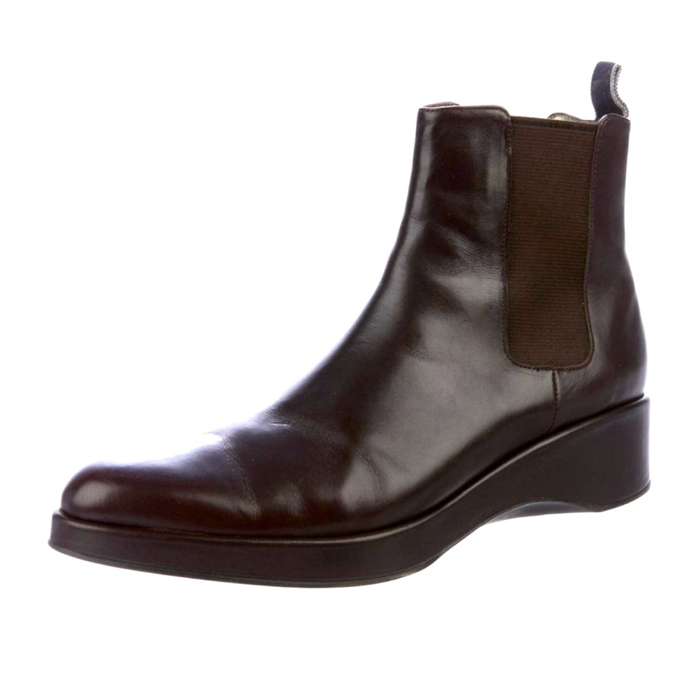 Robert Clergerie Brown Leather Chelsea Boots 8